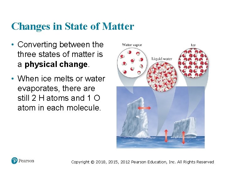 Changes in State of Matter • Converting between the three states of matter is