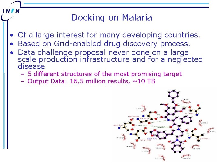 Docking on Malaria • Of a large interest for many developing countries. • Based