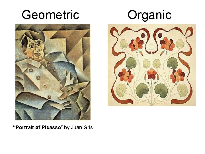Geometric “Portrait of Picasso” by Juan Gris Organic Geometric “Portrait of Picasso” by Juan Gris Organic