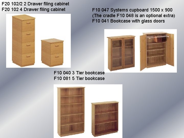 F 20 102/2 2 Drawer filing cabinet F 20 102 4 Drawer filing cabinet F 20 102/2 2 Drawer filing cabinet F 20 102 4 Drawer filing cabinet