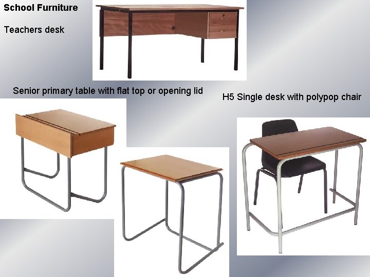 School Furniture Teachers desk Senior primary table with flat top or opening lid H School Furniture Teachers desk Senior primary table with flat top or opening lid H