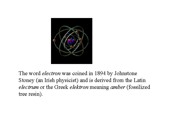 The word electron was coined in 1894 by Johnstone Stoney (an Irish physicist) and