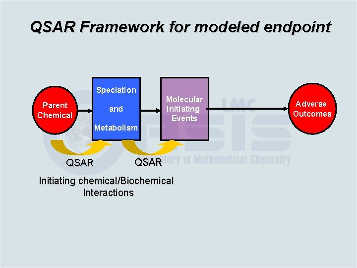 QSAR Framework for modeled endpoint Speciation Parent Chemical Molecular Initiating Events and Metabolism QSAR