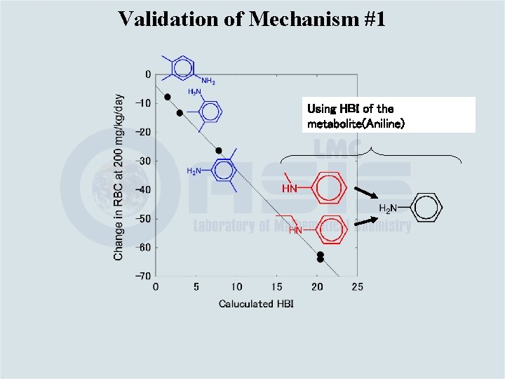Validation of Mechanism #1 Using HBI of the metabolite(Aniline) 