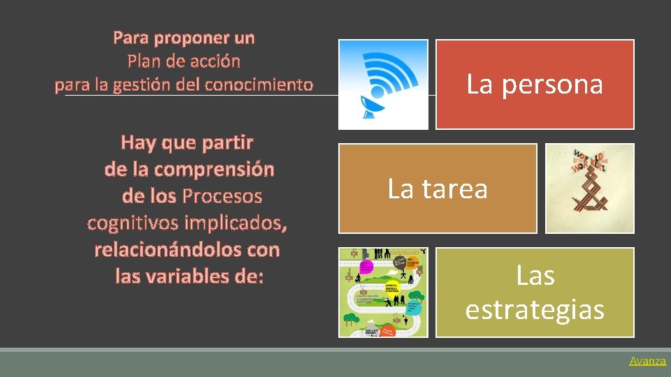 Para proponer un Plan de acción para la gestión del conocimiento Hay que partir