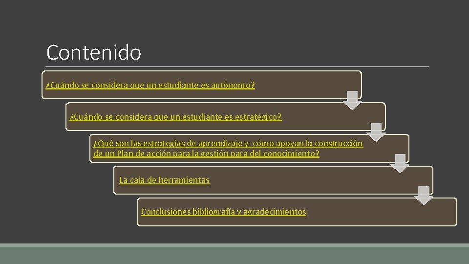 Contenido ¿Cuándo se considera que un estudiante es autónomo? ¿Cuándo se considera que un