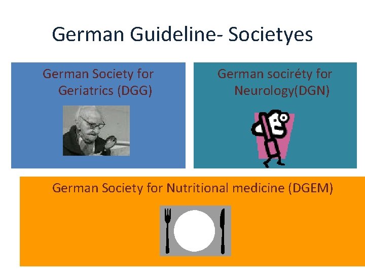 German Guideline- Societyes German Society for Geriatrics (DGG) German sociréty for Neurology(DGN) German Society