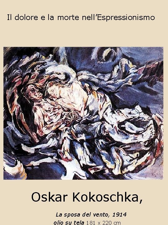 Il dolore e la morte nell’Espressionismo Oskar Kokoschka, La sposa del vento, 1914 olio