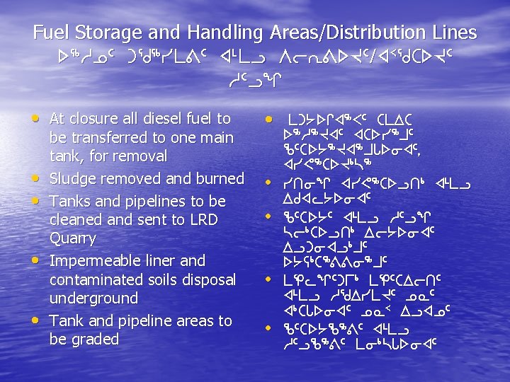 Fuel Storage and Handling Areas/Distribution Lines s 6 hk 5 gd 6 ym=5 x