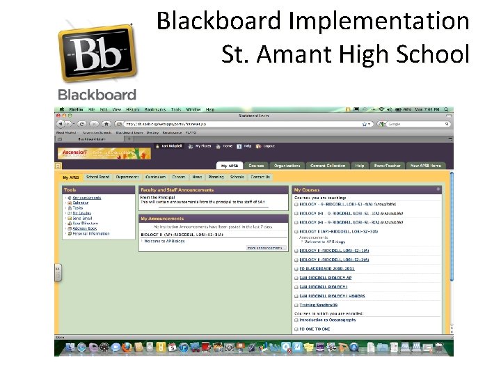 Blackboard Implementation St. Amant High School 