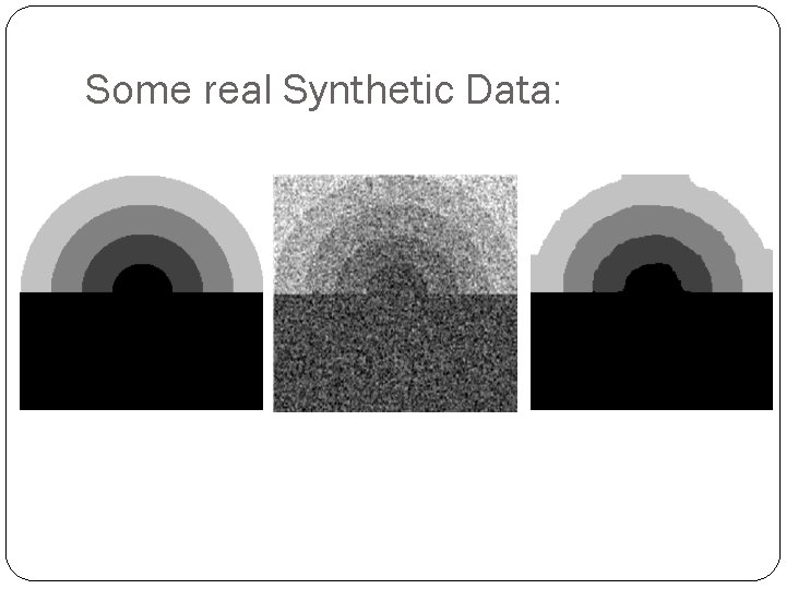 Some real Synthetic Data: 
