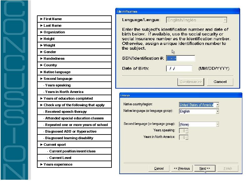 ► First Name ► Last Name ► Organization ► Height ► Weight ► Gender ► First Name ► Last Name ► Organization ► Height ► Weight ► Gender