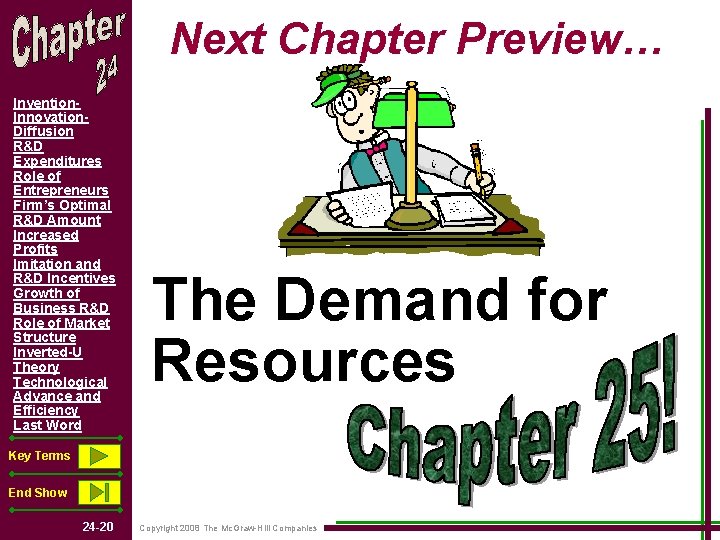 Next Chapter Preview… Invention. Innovation. Diffusion R&D Expenditures Role of Entrepreneurs Firm’s Optimal R&D