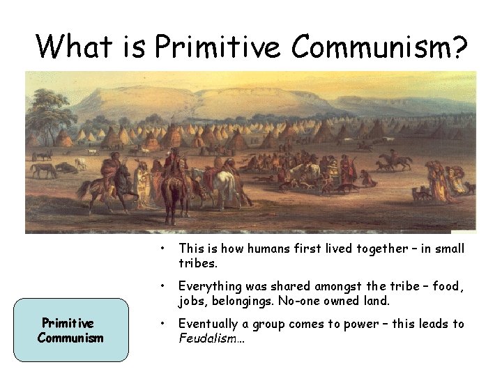What is Primitive Communism? Primitive Communism • This is how humans first lived together