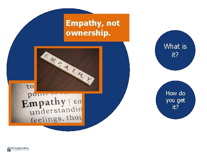 Empathy, not ownership. What is it? How do you get it? 