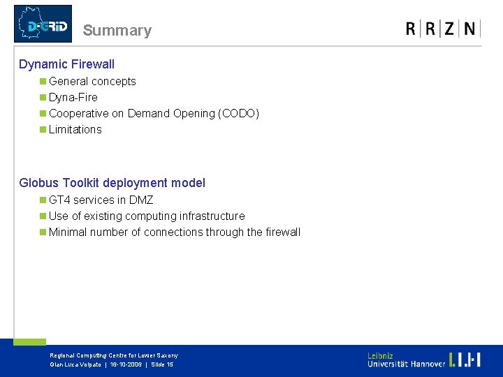Summary Dynamic Firewall n General concepts n Dyna-Fire n Cooperative on Demand Opening (CODO) Summary Dynamic Firewall n General concepts n Dyna-Fire n Cooperative on Demand Opening (CODO)