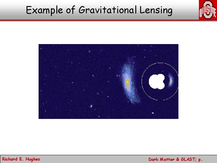 Example of Gravitational Lensing Richard E. Hughes Dark Matter & GLAST; p. 