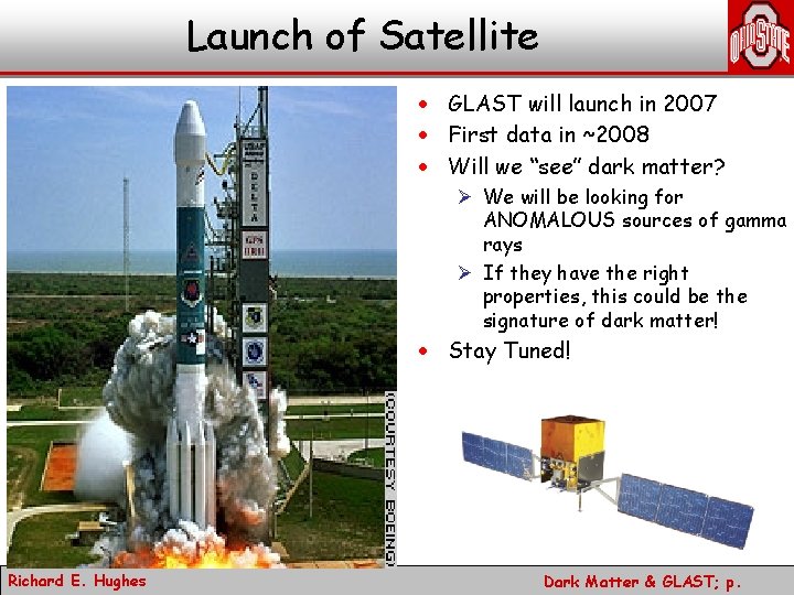 Launch of Satellite · GLAST will launch in 2007 · First data in ~2008