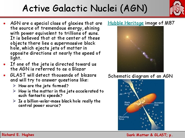 Active Galactic Nuclei (AGN) · · · AGN are a special class of glaxies