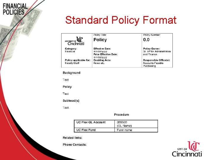 Standard Policy Format 