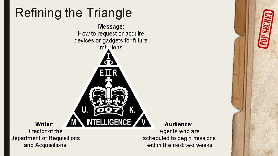 Refining the Triangle Message: How to request or acquire devices or gadgets for future