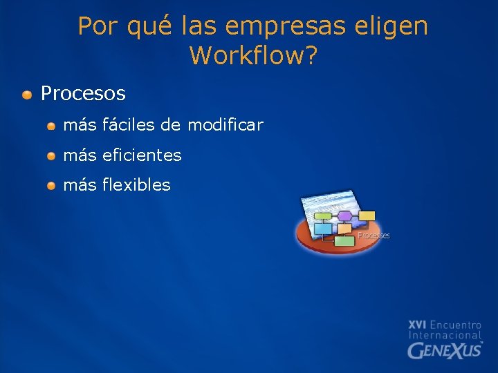 Por qué las empresas eligen Workflow? Procesos más fáciles de modificar más eficientes más