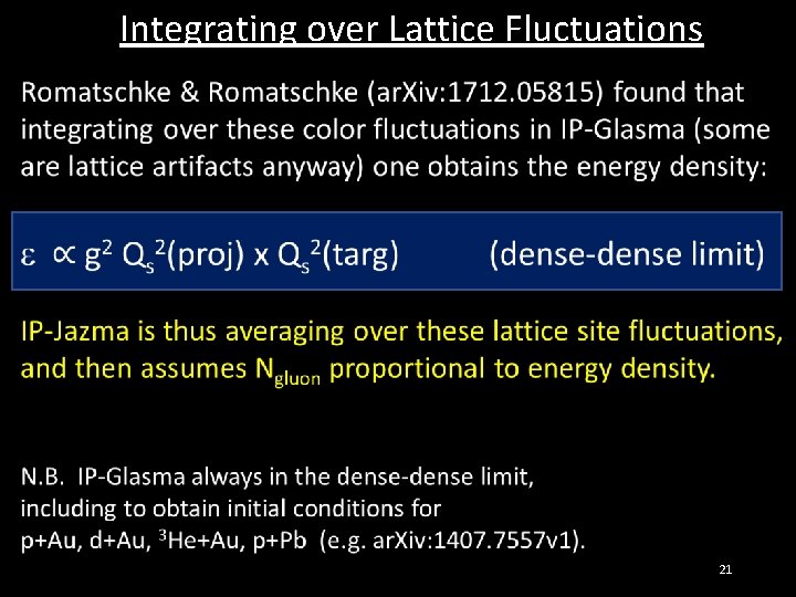 Integrating over Lattice Fluctuations 21 