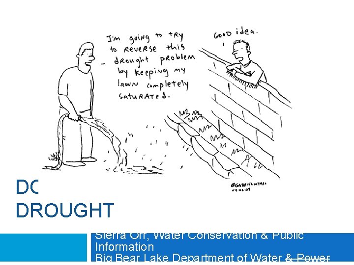 DON’T WASTE A GOOD DROUGHT Sierra Orr, Water Conservation & Public Information Big Bear