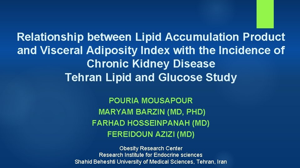 Relationship between Lipid Accumulation Product and Visceral Adiposity