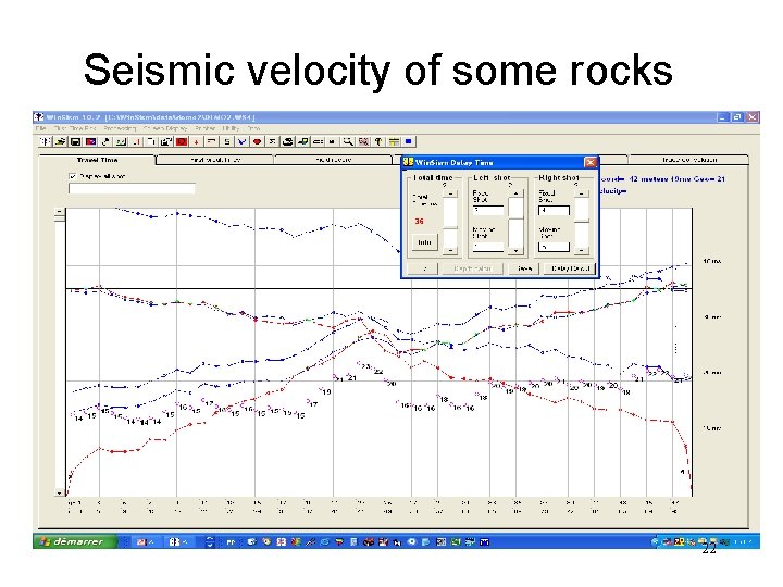 Seismic velocity of some rocks 22 