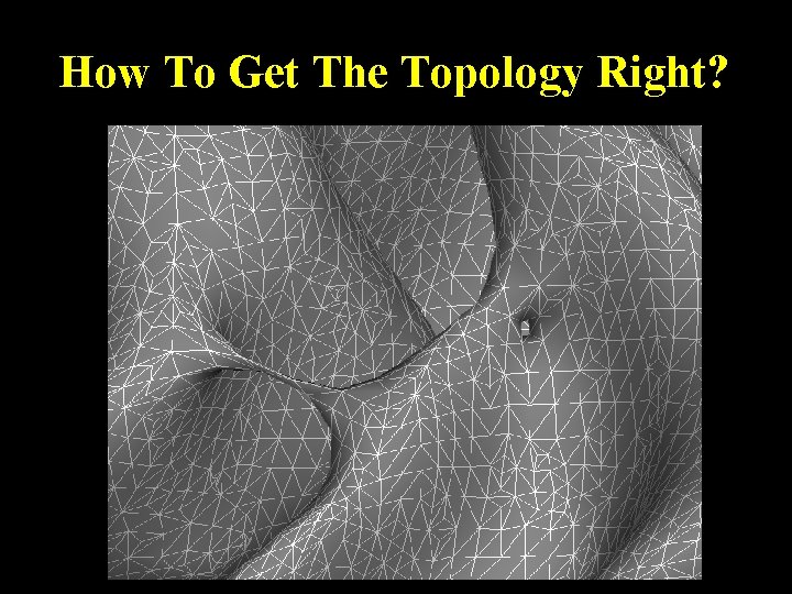 How To Get The Topology Right? 
