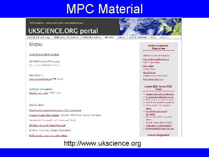 MPC Material http: //www. ukscience. org 