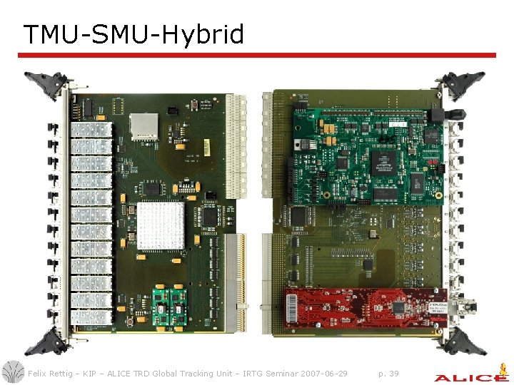 TMU-SMU-Hybrid Felix Rettig – KIP – ALICE TRD Global Tracking Unit – IRTG Seminar TMU-SMU-Hybrid Felix Rettig – KIP – ALICE TRD Global Tracking Unit – IRTG Seminar