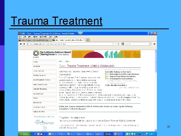 Trauma Treatment 31 