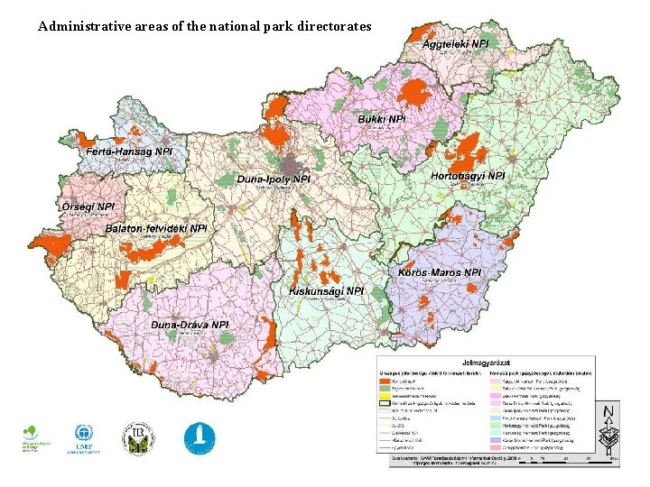 Administrative areas of the national park directorates 