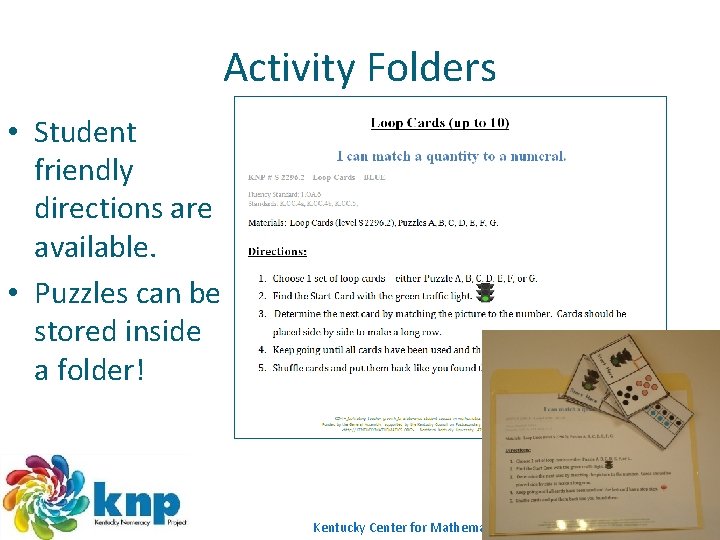Activity Folders • Student friendly directions are available. • Puzzles can be stored inside Activity Folders • Student friendly directions are available. • Puzzles can be stored inside
