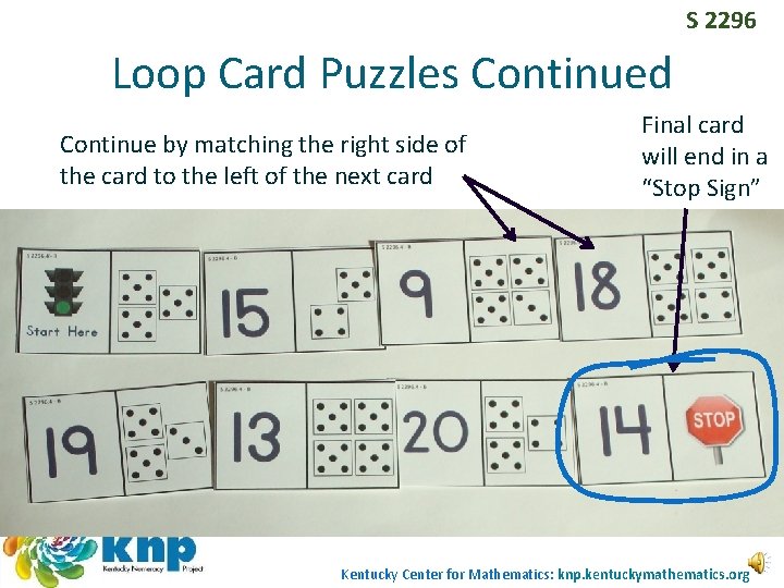 S 2296 Loop Card Puzzles Continued Continue by matching the right side of the S 2296 Loop Card Puzzles Continued Continue by matching the right side of the