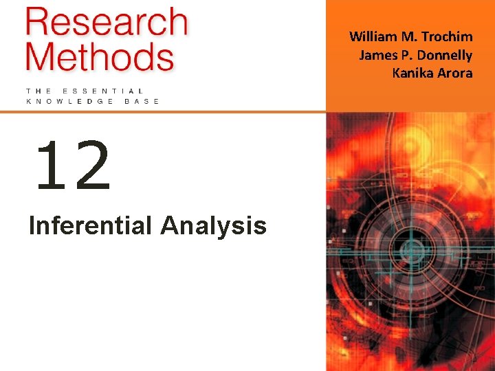 William M. Trochim James P. Donnelly Kanika Arora 12 Inferential Analysis William M. Trochim James P. Donnelly Kanika Arora 12 Inferential Analysis