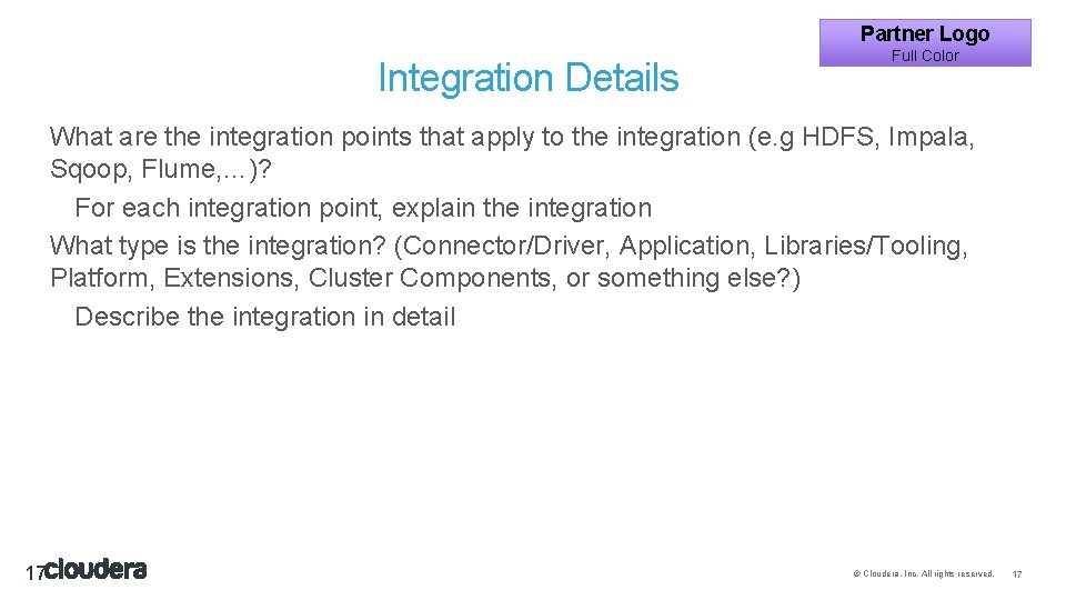 Partner Logo Integration Details Full Color What are the integration points that apply to