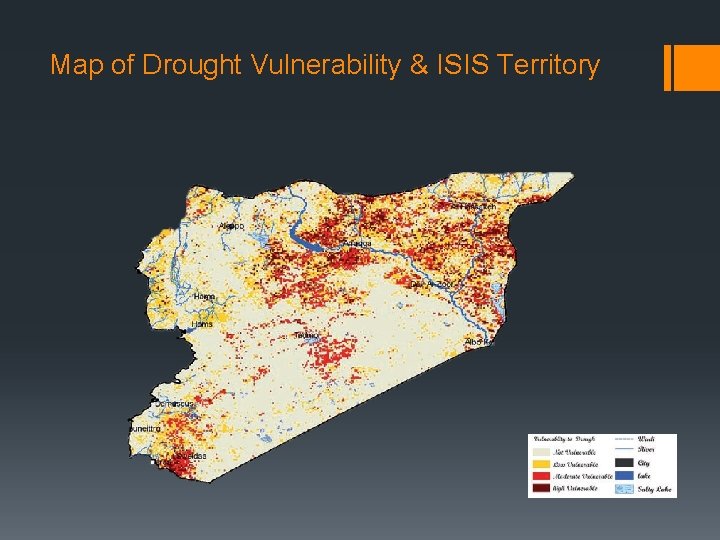 Map of Drought Vulnerability & ISIS Territory 