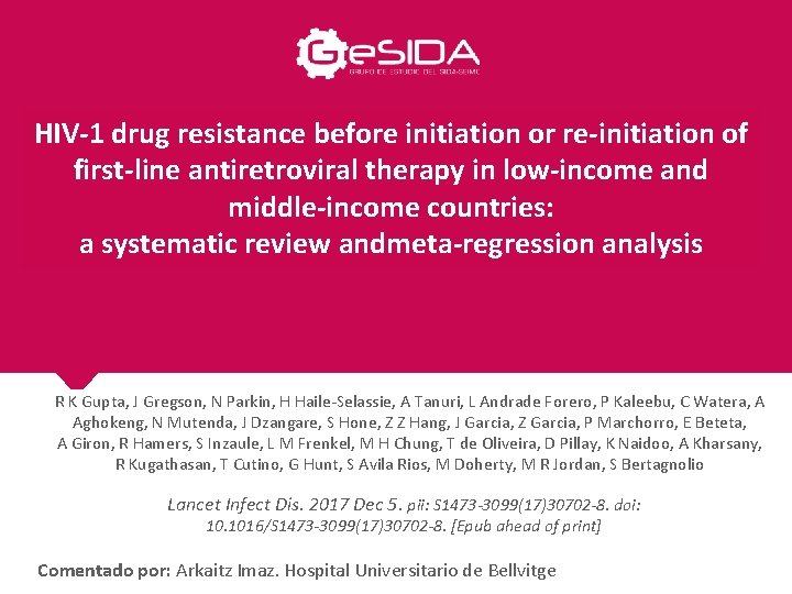 HIV-1 drug resistance before initiation or re-initiation of first-line antiretroviral therapy in low-income and