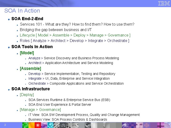 SOA In Action SOA End-2 -End Services 101 - What are they? How to