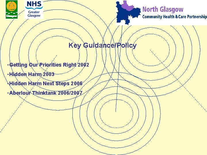 Key Guidance/Policy • Getting Our Priorities Right 2002 • Hidden Harm 2003 • Hidden