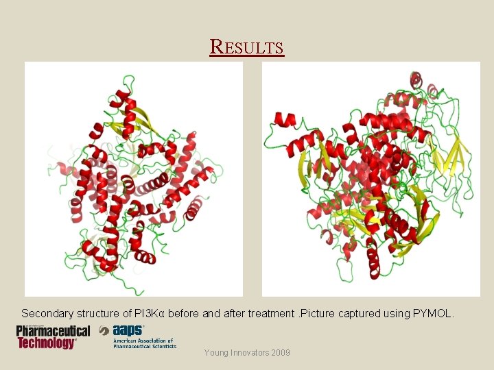 RESULTS Secondary structure of PI 3 Kα before and after treatment. Picture captured using