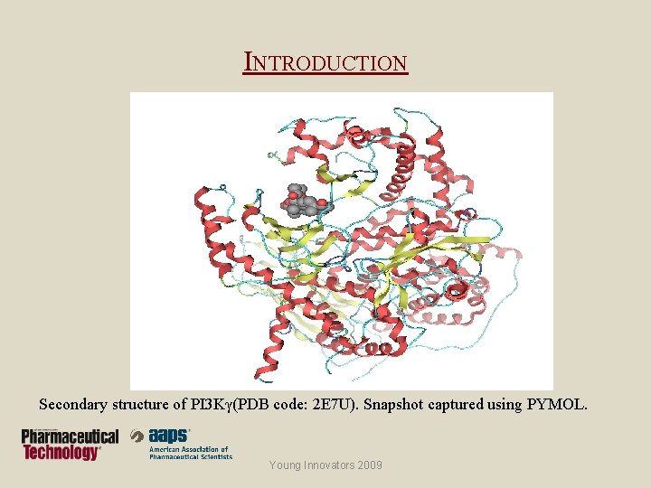 INTRODUCTION Secondary structure of PI 3 Kγ(PDB code: 2 E 7 U). Snapshot captured