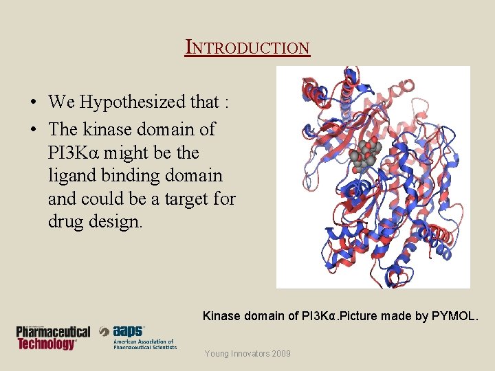INTRODUCTION • We Hypothesized that : • The kinase domain of PI 3 Kα