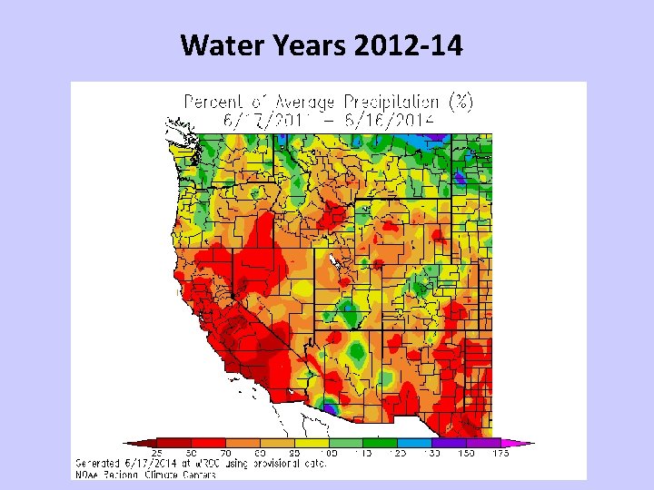 Water Years 2012 -14 