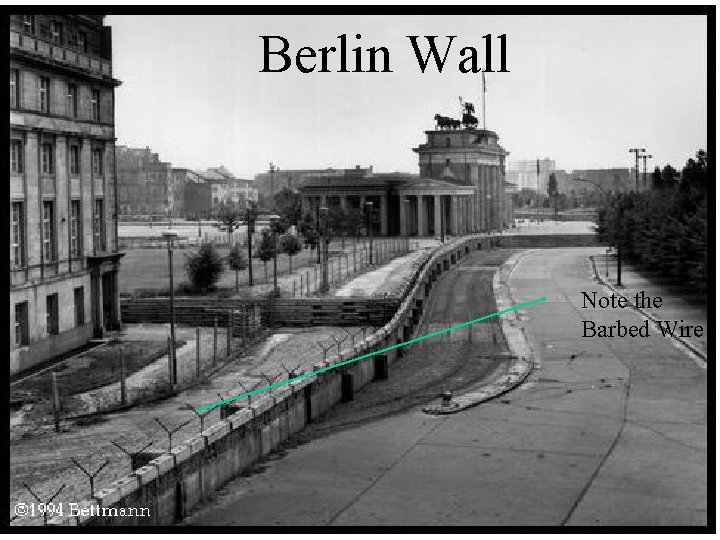 Berlin Wall Note the Barbed Wire 