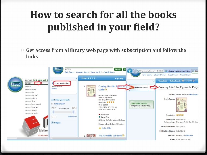 How to search for all the books published in your field? 0 Get access