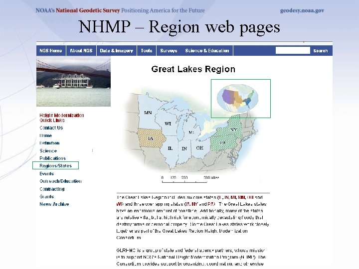 NHMP – Region web pages 